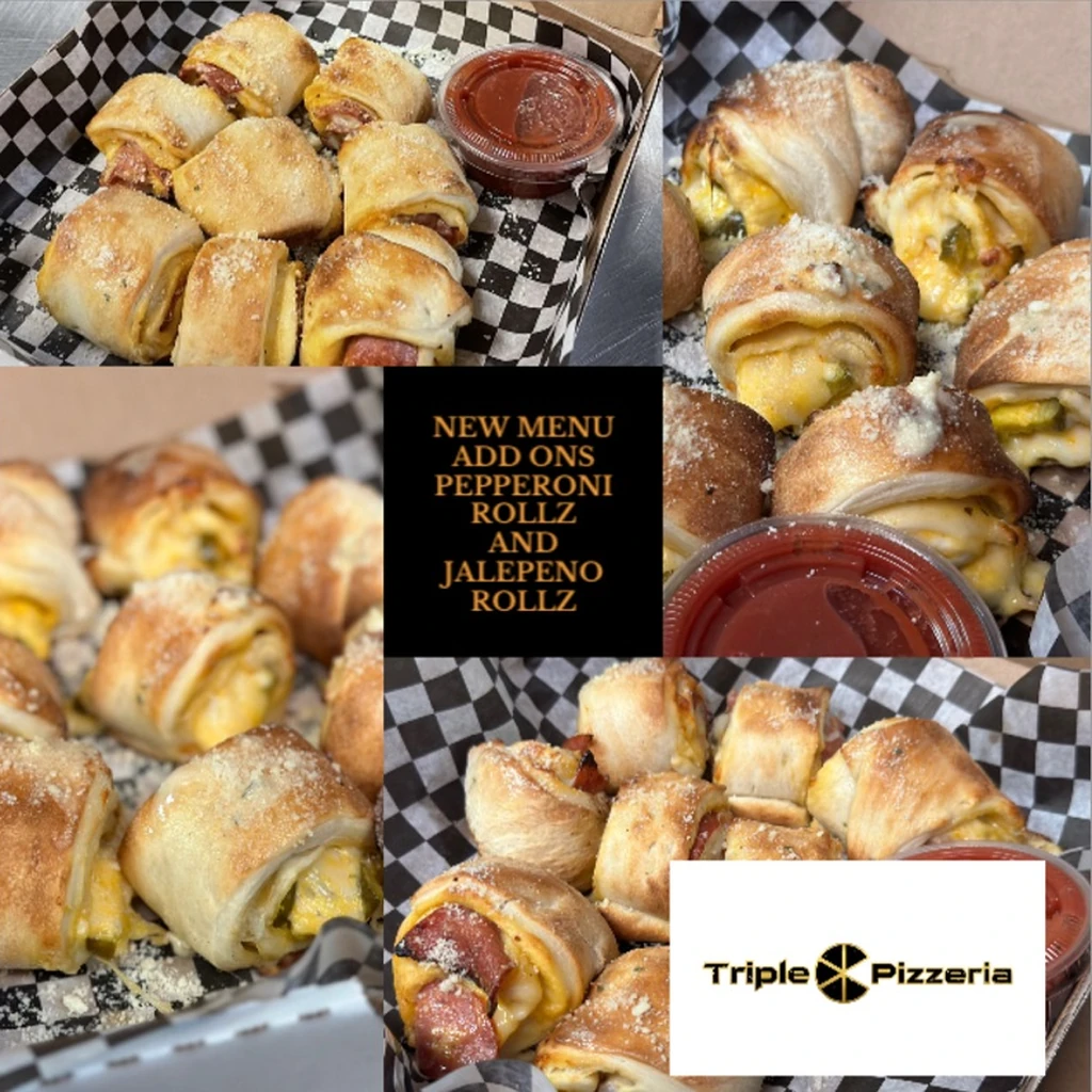 Pepperoni rollZ takeout at Triple C Pizzeria Winnipeg with garlic butter and mozzarella